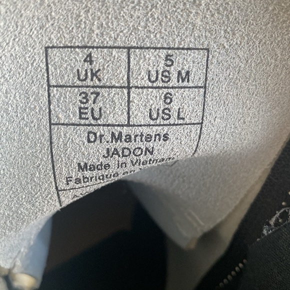 Dr. Martens Women’s White Leather Jadon Boots Size 6 US - Picture 10 of 10